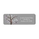Search for purple tree return address labels Modern