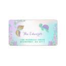 Search for mermaid birthday party return address labels Magical