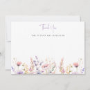 Search for wild flowers thank you cards Watercolor floral