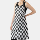 Search for checkered aprons Black