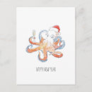 Search for octopus christmas cards Watercolor