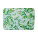 Search for green leaves bath mats Watercolor