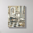 Search for bathroom canvas prints French