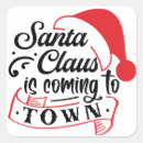 Search for small town stickers Santa