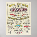 Search for vintage prayer posters Our father