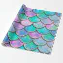 Search for mermaid wrapping paper Teal