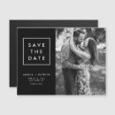 Search for black and white save the date magnets Chic