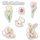 Recherche de lapin jaune autocollants Fleurs