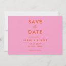 Search for pink and orange wedding save the dates Minimalist