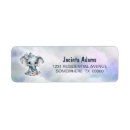 Search for blue elephant return address labels Cute