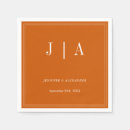 Search for burnt orange napkins Rehearsal dinner