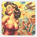 Search for retro kitsch stickers 1950s