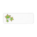 Search for red maple leaf return address labels Fall