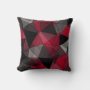 Search for red and grey pillows Geometric pattern