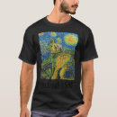 Search for starry night cat tshirts Space