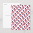 Search for red white blue pattern postcards Fourth of july