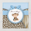 Search for blue monkey invitations Boy
