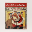 Recherche de père noël vintage puzzles Saint nicholas