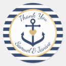 Search for striped anchor thank you stickers Navy