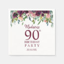 Recherche de anniversaire 90 ans serviettes Floral