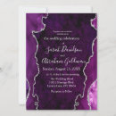 Search for purple geode wedding invitations Glitter