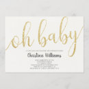 Recherche de gold baby shower fille invitations Calligraphie