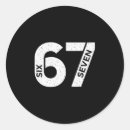 Recherche de numéro six autocollants Six sept minimaliste