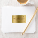 Search for metallic gold labels Modern