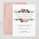 Search for dusty rose and burgundy wedding invitations Floral