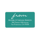 Search for turquoise return address labels Classic