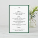 Search for emerald green menus Elegant