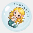 Search for blonde mermaid stickers Under the sea