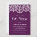 Recherche de de dentelle baby shower invitations Violet