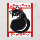 Search for kitty christmas cards Black cat