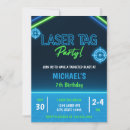 Search for boys laser tag invitations Black