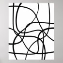 Search for abstract line drawings posters Black and white