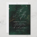 Search for dark green wedding invitations Gold