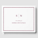 Search for burgundy guest books Elegant