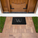 Search for black and white doormats Monogrammed