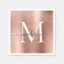 Search for rose gold napkins Monogrammed