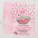 Search for one in a melon 1st birthday invitations Girl
