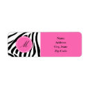 Search for monogram zebra pattern cards invites Black