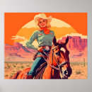 Search for vintage cowgirl posters Western