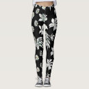Search for black and white flowers leggings Pattern