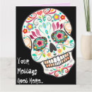 Recherche de sugar skull vœux cartes Dia de los muertos