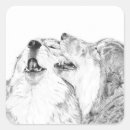 Search for wolf stickers Black and white