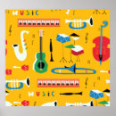 Search for vintage musical instruments posters Sketch