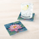 Recherche de fleur lotus dessous de verres Bleu