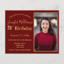 Search for red 21st birthday invitations Minimalist