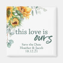 Search for sunflower save the date magnets Modern
